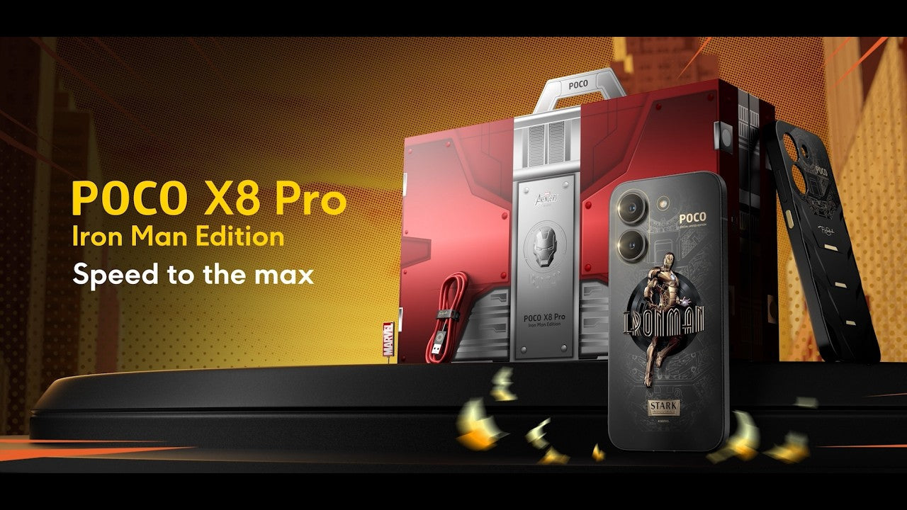 Xiaomi Poco X8 PRO 5G 512GB ROM 12GB RAM Dual SIM GSM Unlocked Iron Man Edition - Gold