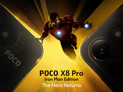 Xiaomi Poco X8 PRO 5G 512GB ROM 12GB RAM Dual SIM GSM Unlocked Iron Man Edition - Gold