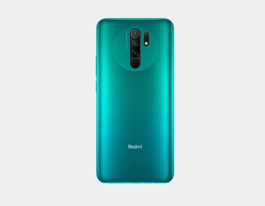 Xiaomi Redmi 9 GSM unlocked smartphone in Ocean Green with 6.53-inch display, 3GB RAM, 32GB storage, dual SIM.