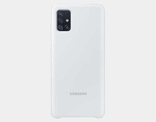 Samsung Galaxy A51 GSM unlocked smartphone in Prism Crush White with 128GB storage and 6GB RAM.