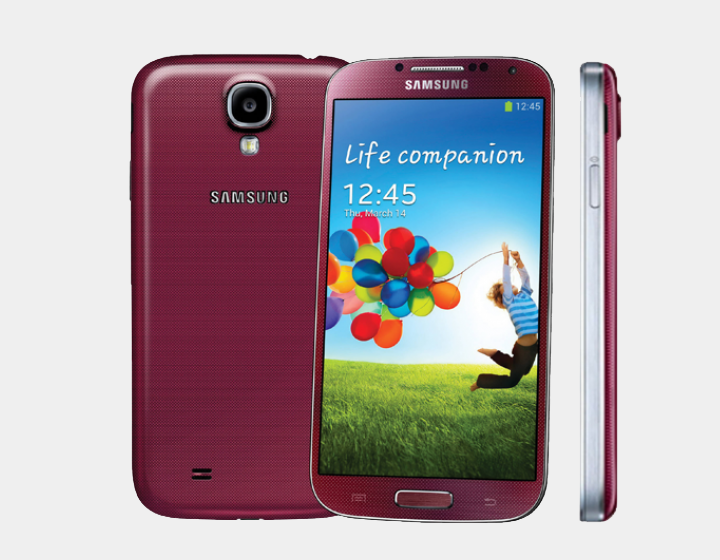 Samsung Galaxy S4 (2013) GT-I9500 16GB/2GB 5.0" GSM Factory Unlocked - Red Aurora- MyWorldPhone.com